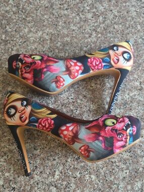 Undead Inc. Alice In Wonderland Heels Pumps